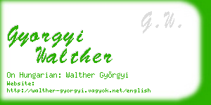 gyorgyi walther business card
