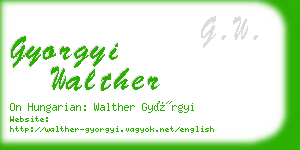 gyorgyi walther business card